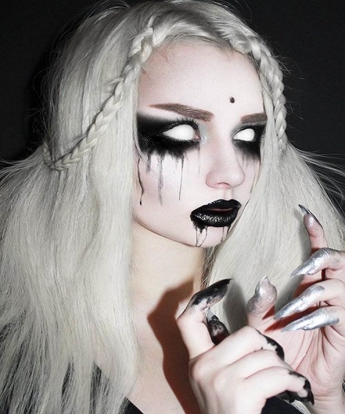Страшный макияж на Хэллоуин Руденко Мелитополь (1)